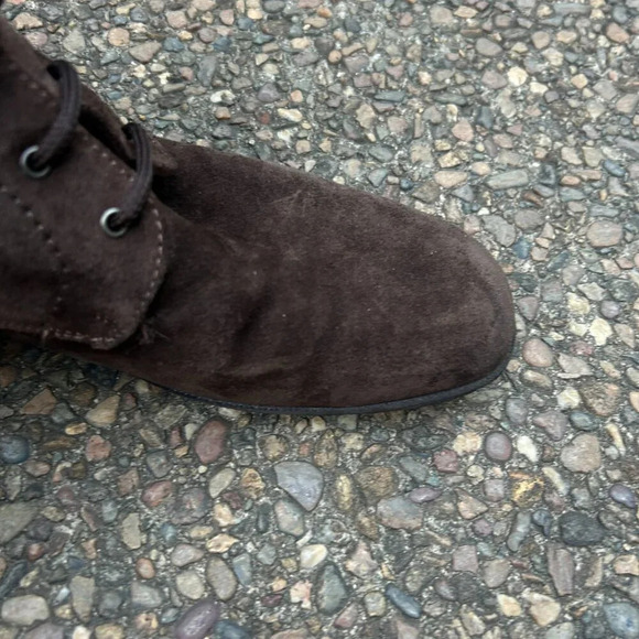 Aquatalia by Marvin K Espresso Brown Suede Marvel Lace Up Boots Size 10 - Picture 8 of 11